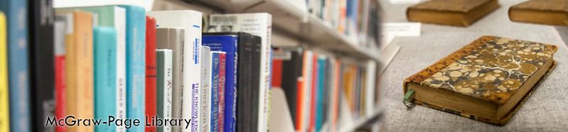 Image of books on shelf, special collection book