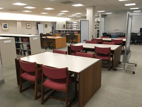 Study tables in library