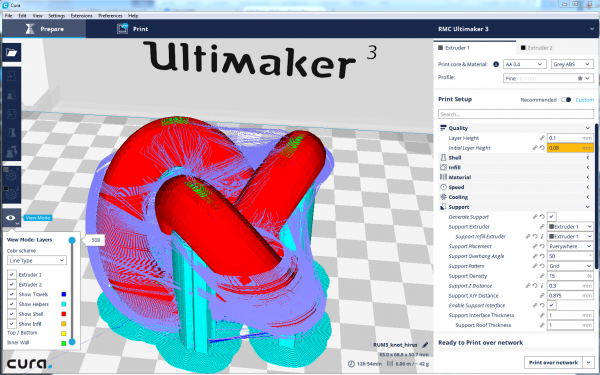 3D printer slice