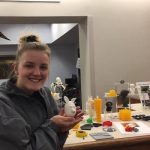 Anna Crabill and her 3D design "Easter Chick"