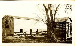 Stable and Corn Crib on R-MC Campus, 1938