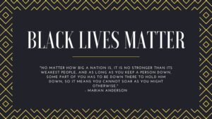 Black Lives Matter Post banner.